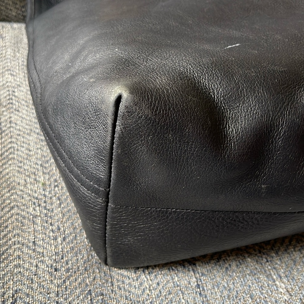Madewell The transport Pebbled Black Leather  tote Handbag - Picture 6 of 15